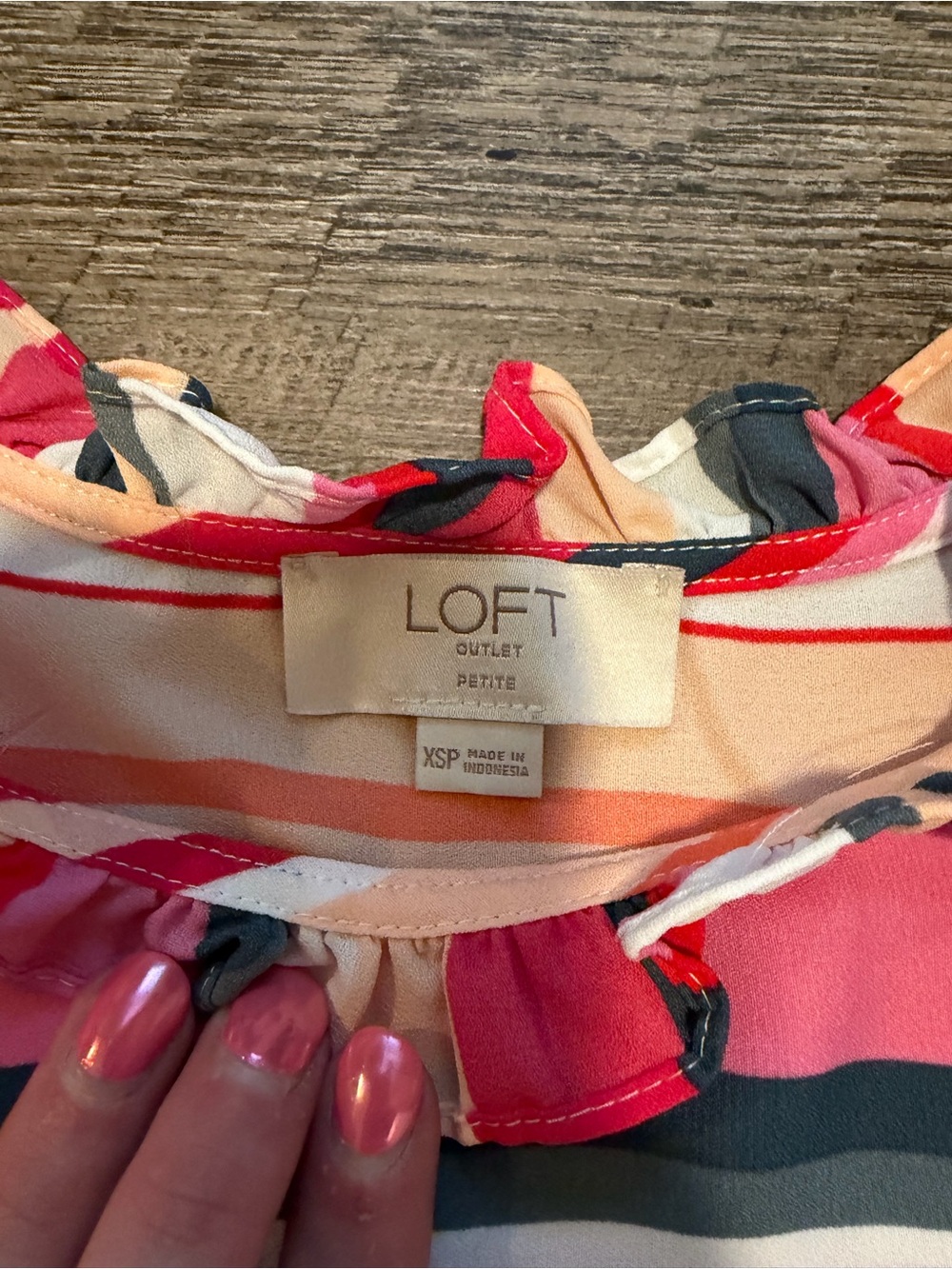 LOFT Striped Blouse - Picture 3 of 4